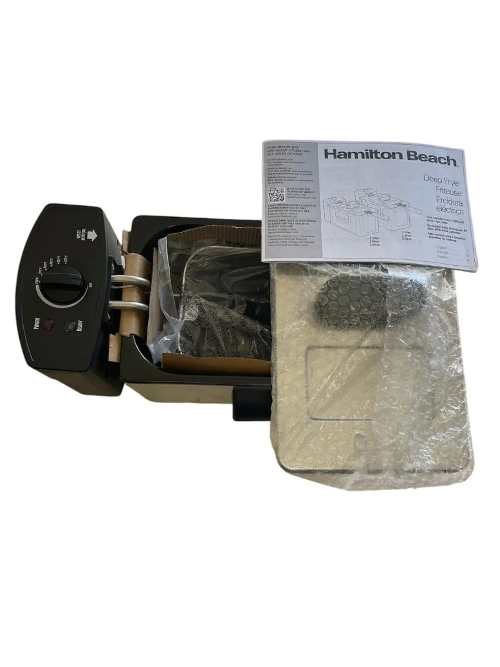 Hamilton Beach Family Style Electric Deep Fryer With Basket 3 Liter NWT